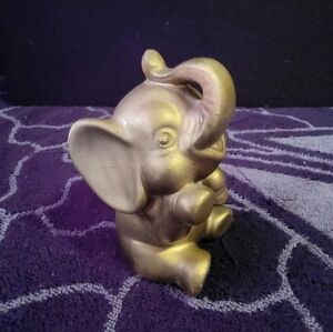 Metallic Painted Small Elephant Figurine